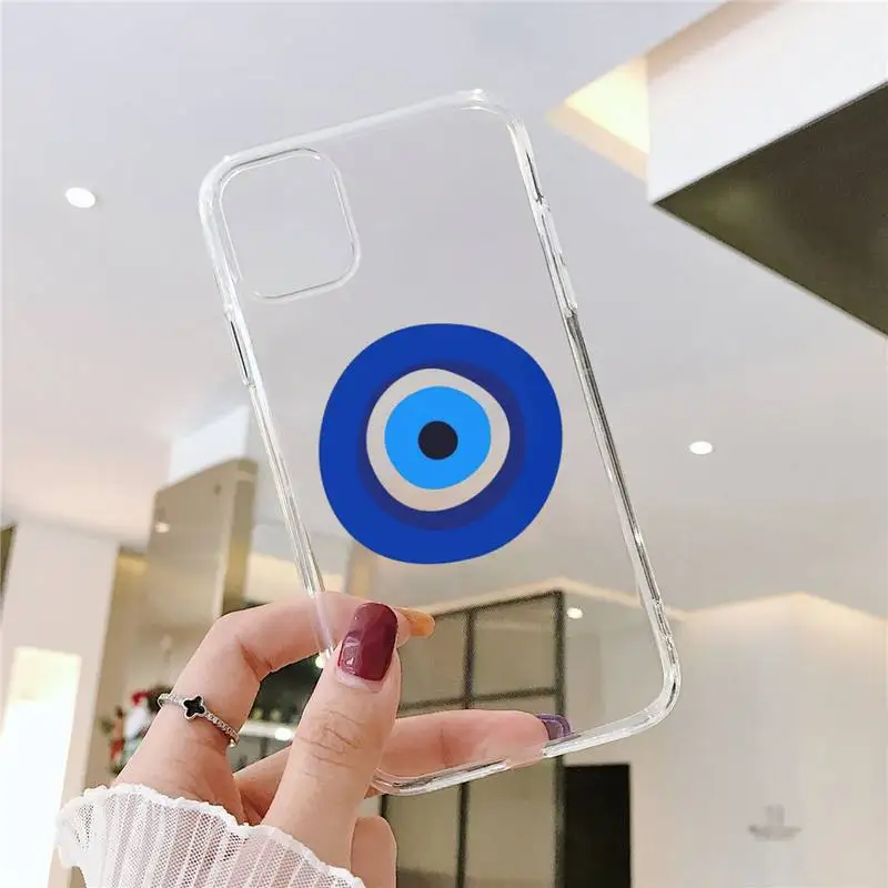 

Evil eye Phone Case Clear Transparent for iPhone 11 12 mini pro XS MAX 8 7 6 6S Plus X 5S SE XR 2020
