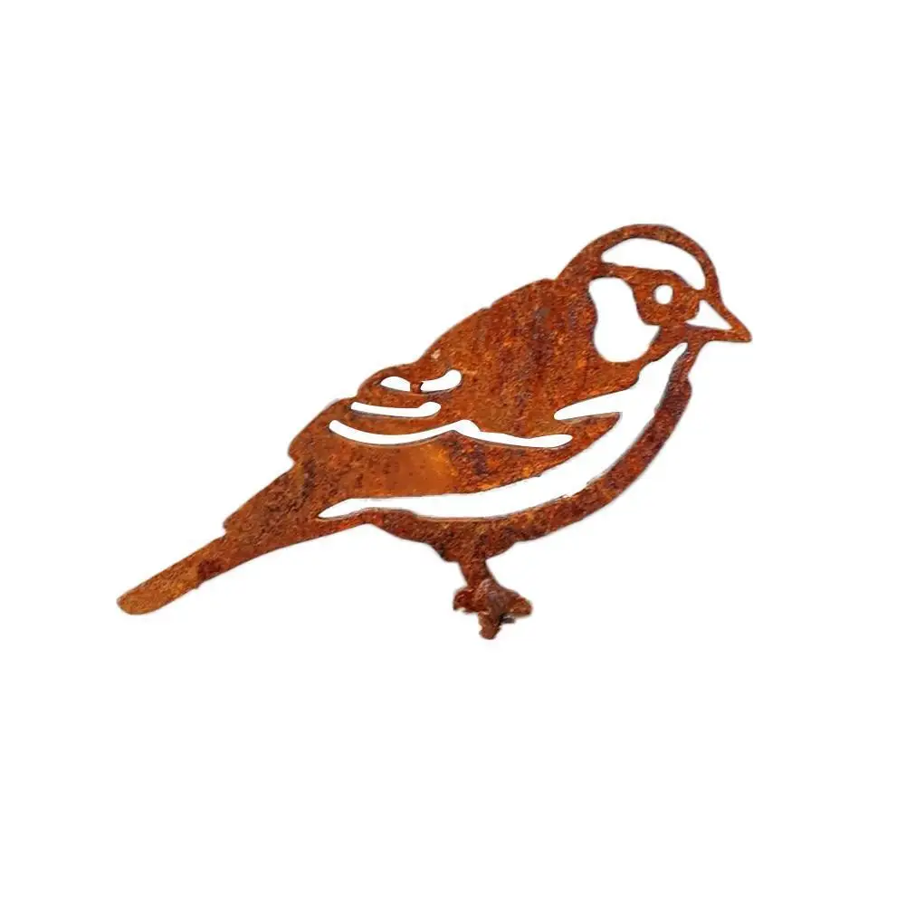 

Rusty Metal Bird Sparrow Robin Garden Birds Outdoors Ornament Silhouettes Art Decor Statues Garden Decor Fence Garden Decor H4L0