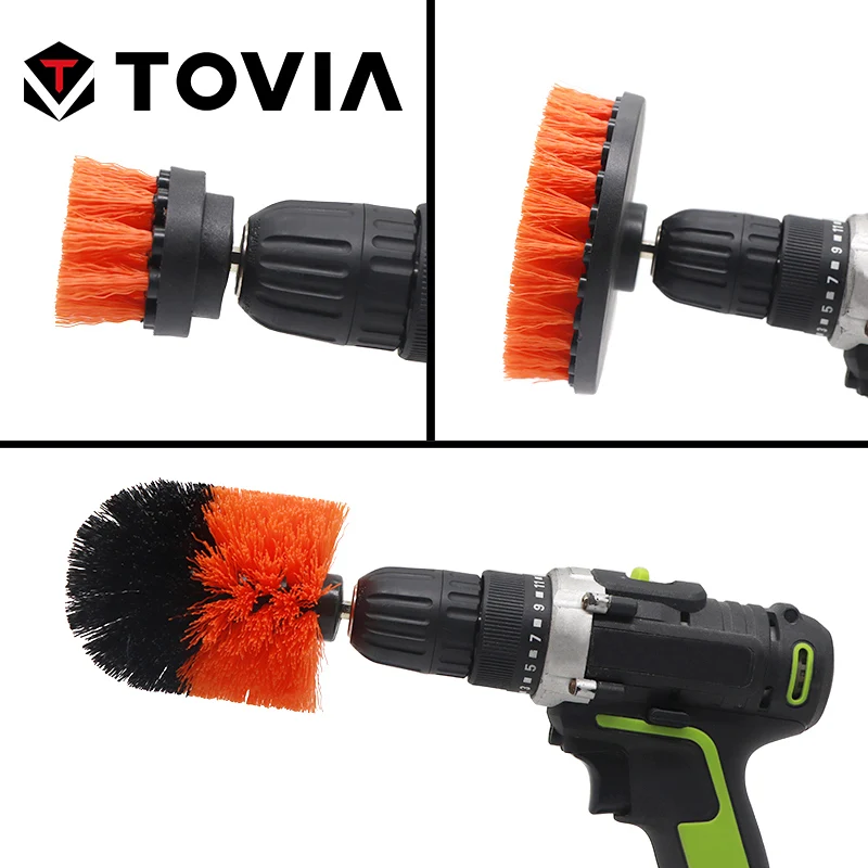 TOVIA 3pcs Power Scrubber Brush Set For Bathroom Electric Drill Clean Scrub Attachment Kit 2/3.5/5 inch | Инструменты