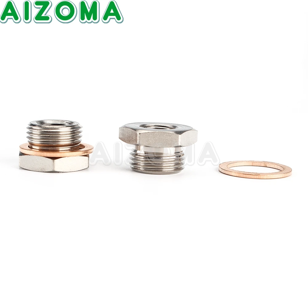 18 mm-12 mm Exhaust O2 Oxygen Sensor Spacer Pipe Reducer Adapter For Harley Touring CVO Dyna Super Wide Glide Softail XL |