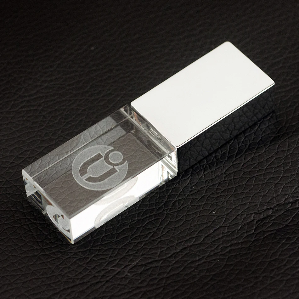 Настраиваемый Логотип Подлинная полная емкость USB диск 4 ГБ 8 ГБ 16 ГБ 32 ГБ 64 Гб металлический хрустальный флеш-накопитель диск памяти с светодиодный светильник