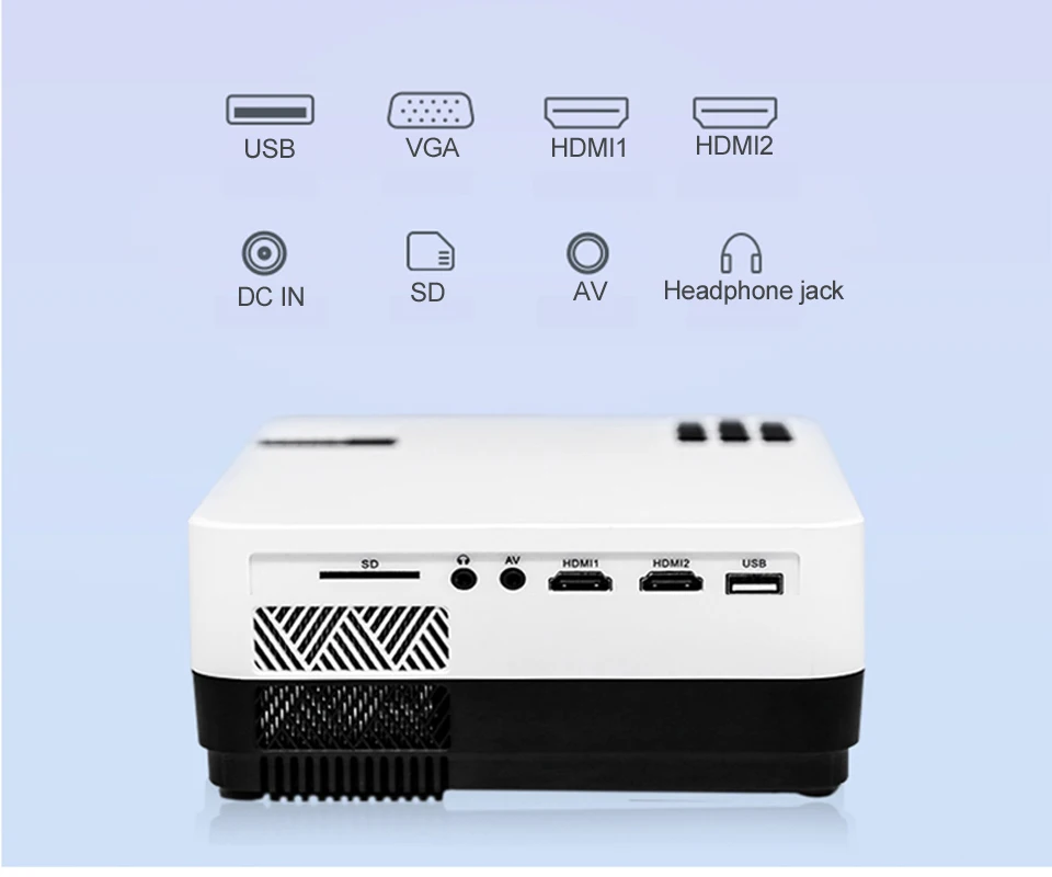 Проектор WZATCO HQ2 4k 3000 лм HD 720P 150 дюйма портативный мини 3D ЖК дисплей Android 9 0 Wi Fi