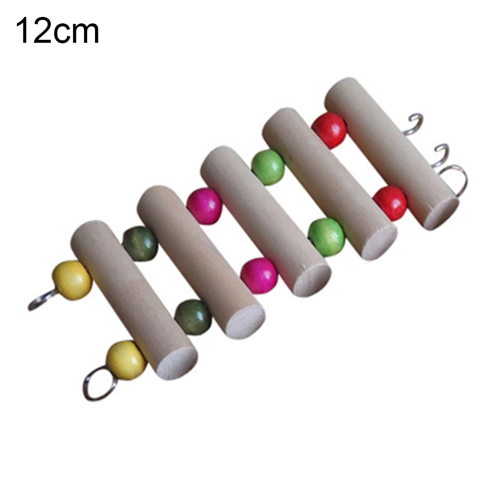 Домашние животные Птица Попугай деревянные бусины подвесной стенд для лазания