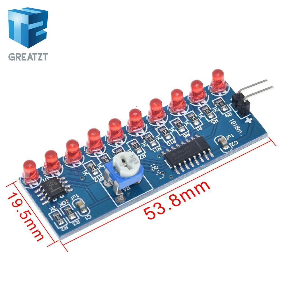 GREATZT NE555 + CD4017 бег светодиодный поток светильник электронный производственный