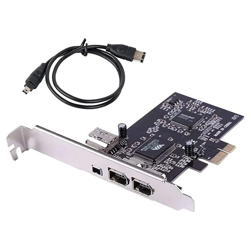 

Плата PCIe Firewire для контроллера Windows 10,IEEE 1394 PCI Express, 4 порта (3x6 контактов и 1x4 контакта), адаптер Firewire 800