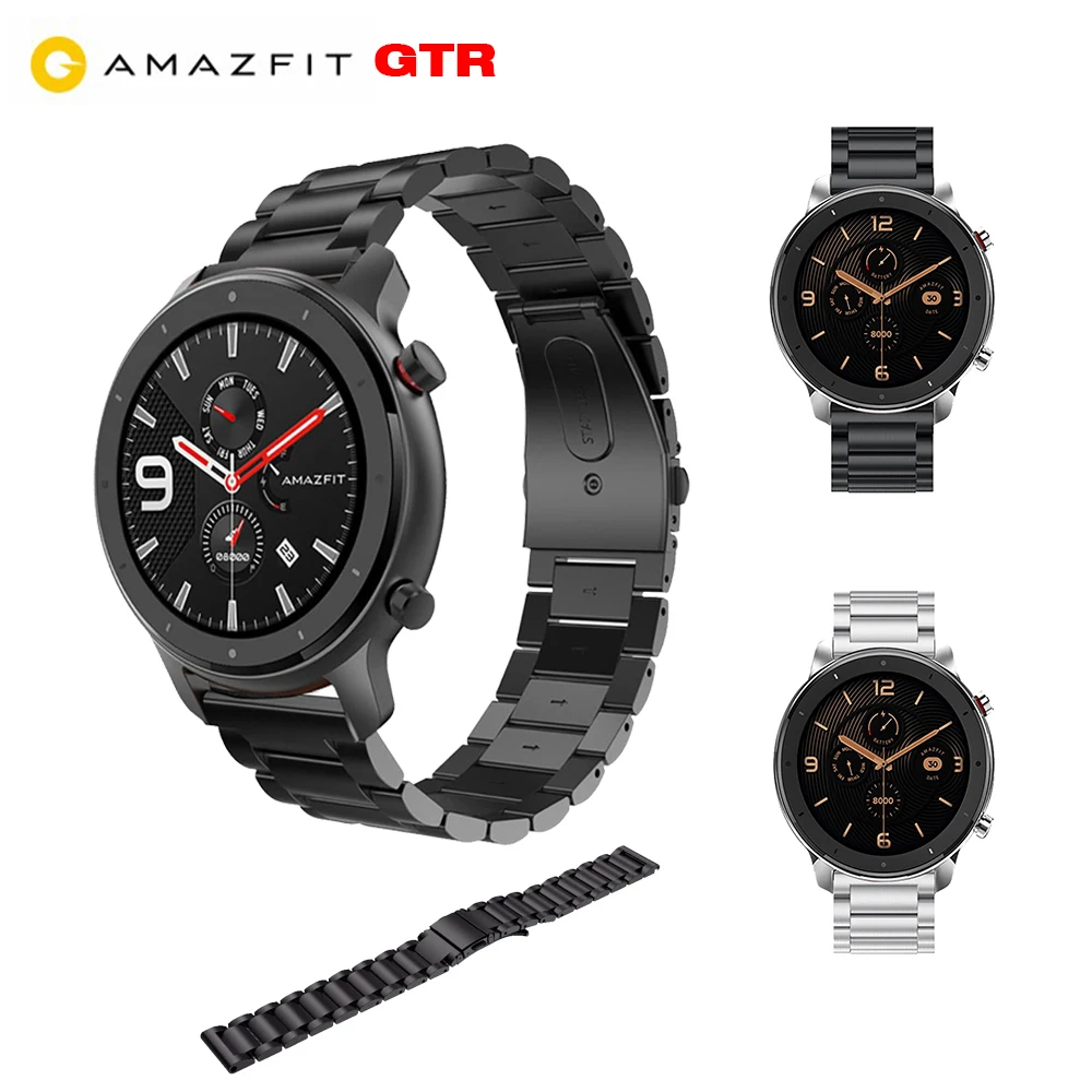 Amazfit 47 мм GTR Универсальный сменный Браслет из нержавеющей стали ремешок 22 мм ремешок для Xiaomi Huami Amazfit GTR