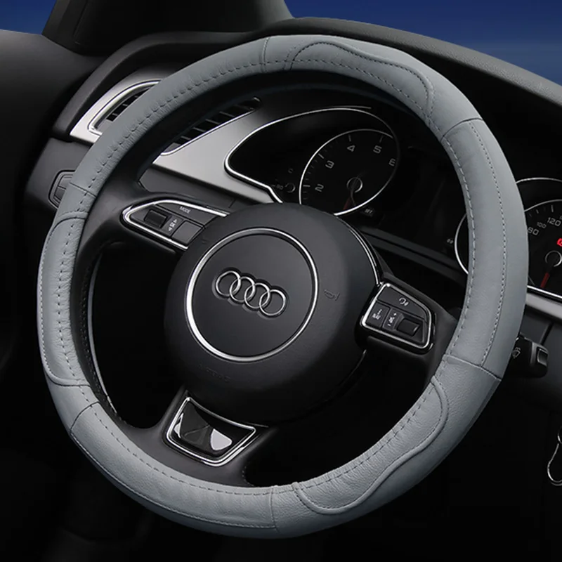 

Suitable for Audi A6L A4L A3 A8L A5 A7 Q2L Q3 Q5L Q7 leather steering wheel cover
