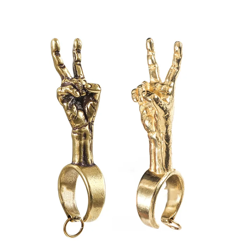 

New Brass Biye hand ring cigarette holder hip hop lazy multifunctional Smoking Pipe Cigar Rack Smoke smoking accessories
