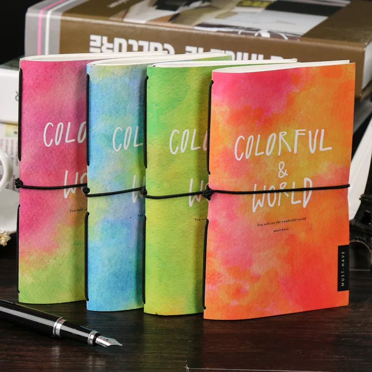 

Retro leather strapped notepad leather travel hand account book A6 small fresh notebook wholesale