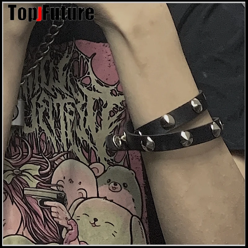 Браслет с пряжкой в стиле хип-хоп готическом для косплея Харадзюку женские и