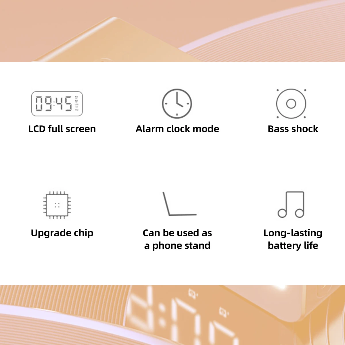 wireless bluetooth speaker fm radio sound box desktop alarm clock subwoofer music player tf card bass speaker boom for huawei free global shipping