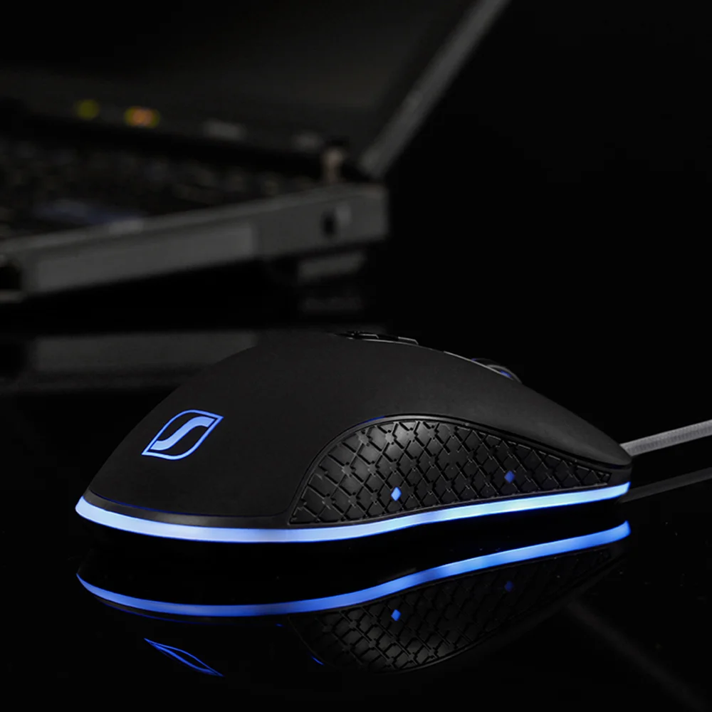 SeenDa, профессиональная Проводная игровая мышь, RGB, 7 кнопок, 4000 dpi, светодиодный, эргономичная, оптическая, игровая мышь для ПК, компьютера, ноутбука, геймера, мыши