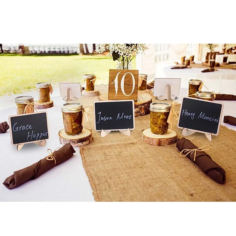 10 шт. деревянные Меловые доски с жидкими черными этикетками |