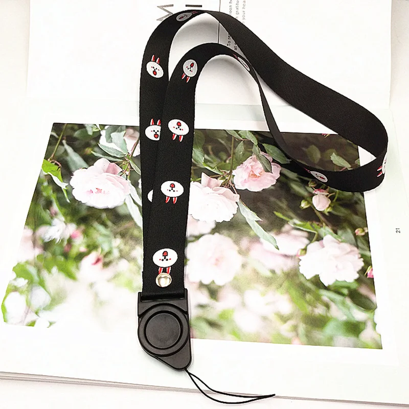 1 шт. милый мультфильм шеи ремень шнурок для ключей ID карты мобильный телефон