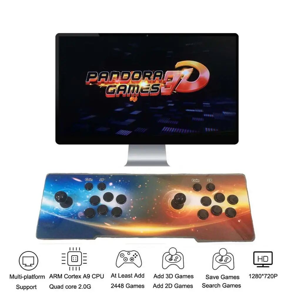 Star Universe 3D Pandora Games аркадная консоль, 2448 игр, добавить больше игр, поиск/сохранение/скрытие/удаление игр, 1280x720 P, мультиплееры онлайн - Цвет: Star Universe