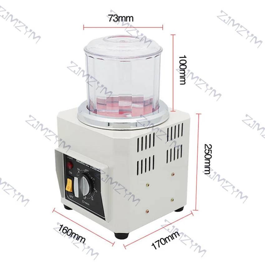 

KT-90 Magnetic Tumbler Mini Jewelry Polisher Finisher Finishing Machine Metal Hardware Magnetic Polishing Machine AC 110V/220V
