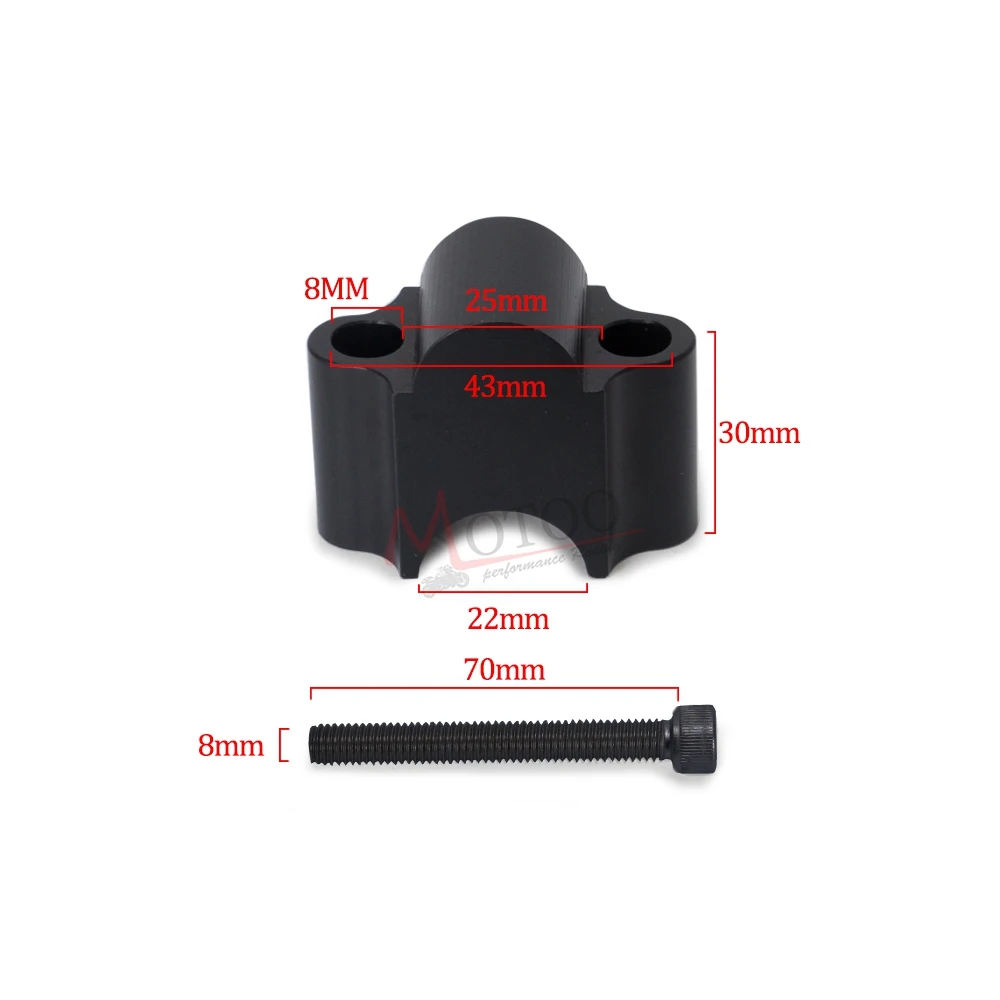 Мотоцикл 7/8 &quot22 мм руль стояк Крепление зажим ручка бар для YAMAHA MT09 KAWASAKI HONDA ATV Z900 Z