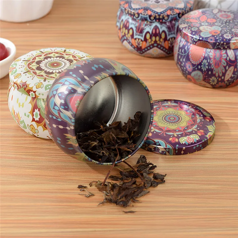 Круглая коробка для крекеров в форме барабана сахара олова конфет железная банка