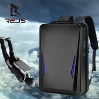 rejs langt anti theft backpack with charging 17 3 inch laptop backpack men fashion hard shell school bag business travel mochila