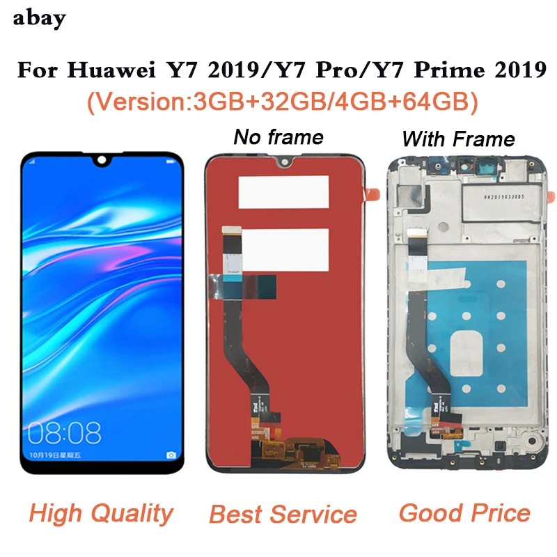 ЖК экран 6 26 дюйма для Huawei Y7/ Pro Prime 2019 дисплей дигитайзер сенсорного экрана в сборе