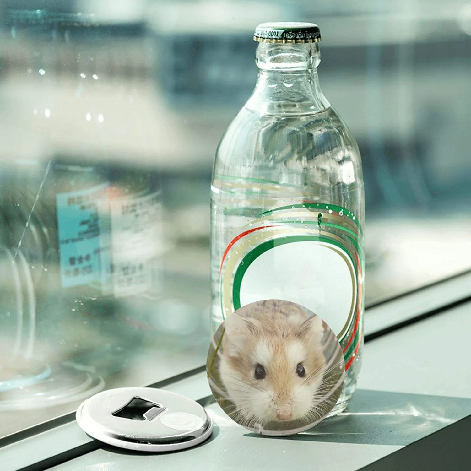 

Refrigerator Magnet Bottle Opener Beer Coke Sue Bottle Opener Kitchen Home Decor Magnetic Stickers (Pack of 4)