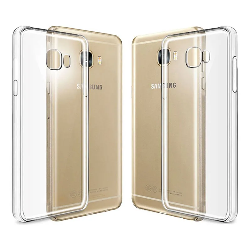 Прозрачный чехол-накладка из ТПУ для samsung Galaxy C7 C7000 C7Pro C7010, чехол-броня для задней панели мобильного телефона Galaxy C7Pro, прозрачный чехол - Цвет: Прозрачный