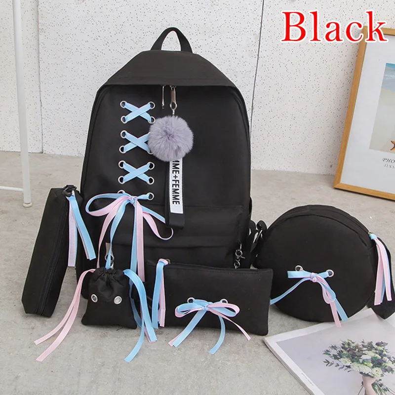 Обувь для девочек цепи рюкзак женский парусиновый 5 шт./компл. Для женщин