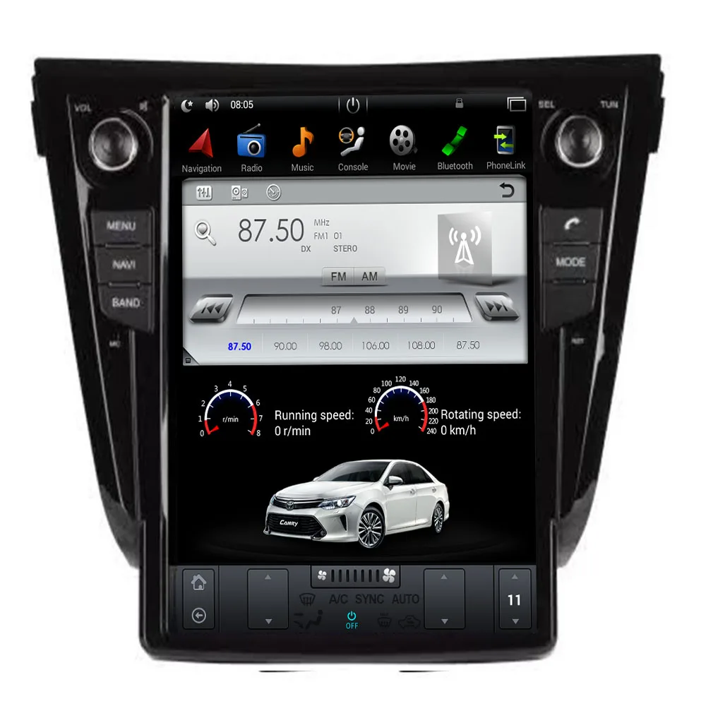 Tesla Style 12 дюймов Большой экран Android 10 6 ядер без автомобильного DVD плеера Стерео GPS