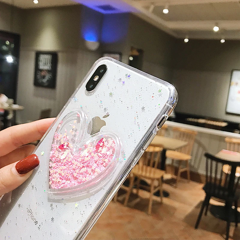 Роскошный Забавный чехол с сердцем для молодой девушки iPhone 11 pro MAX X XR XS 6 6S 7 8 7Plus 8Plus