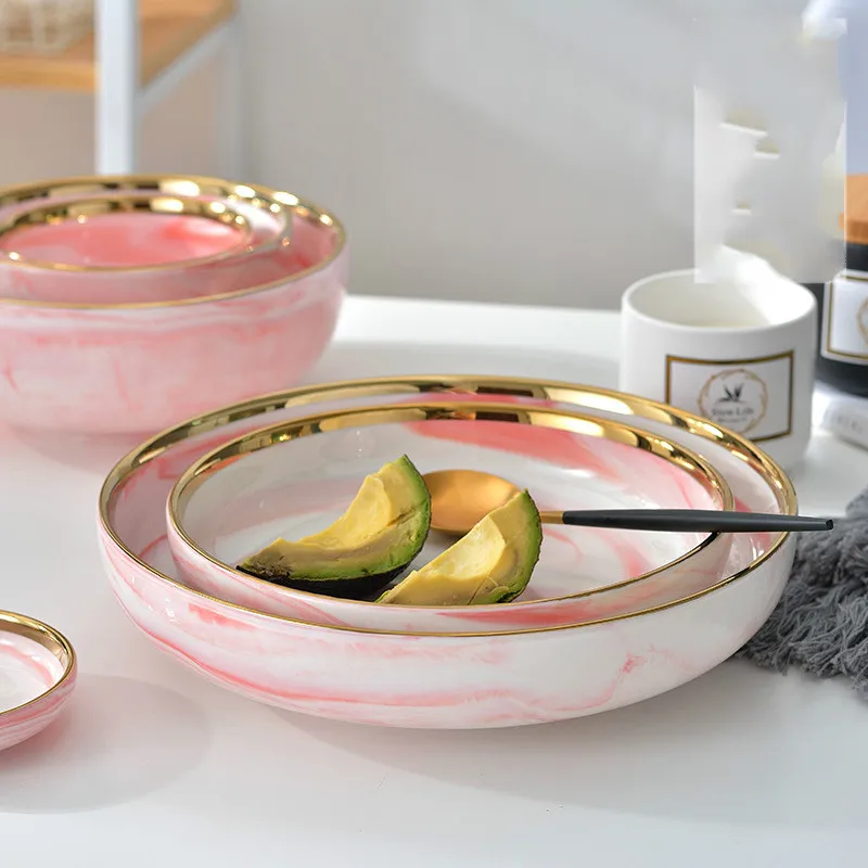 Керамическая Западная посуда в скандинавском стиле домашние блюда креативные