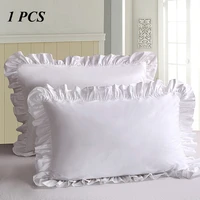 1pcs 100 cotton ruffle pillowcase no filling white ruffle pillow cover european pillow cover protector bedding pillow case