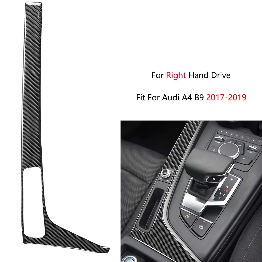 

RHD For Audi A4 B9 17-19 Carbon Fiber Center Side Console Gear Shift Panel Cover