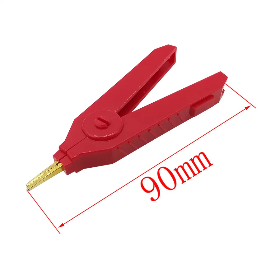 1Pcs 90mm Copper Gold-plate Alligator Clip LCR Test Crocodile Clamps Duckbill Clips Red Black Grey | Обустройство дома