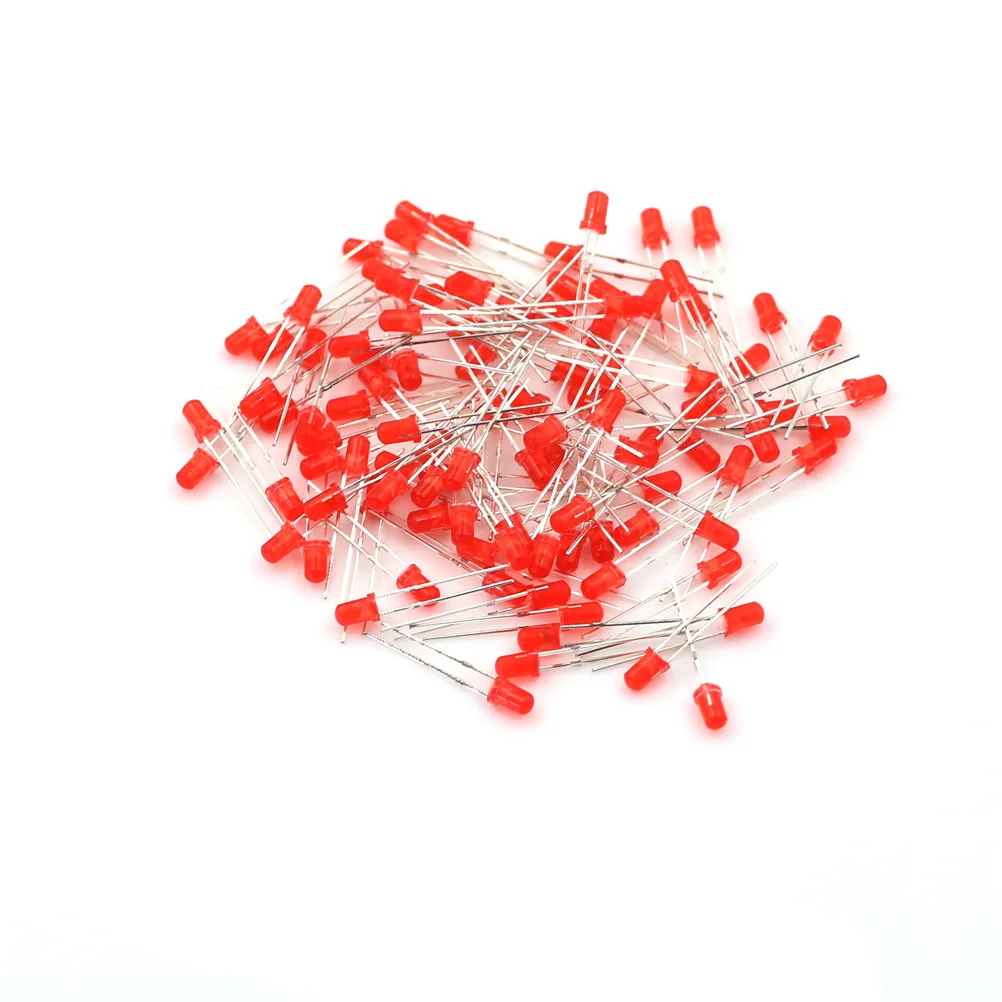 

100PC/Lot 3MM Red Green Yellow Blue White LED Light Emitting Diode
