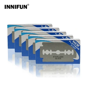 Dorcoo 50 шт., лезвия для бритвы, брендовые, нержавеющая сталь, Безопасные лезвия для бритья, лезвия для бритвы для мужчин, Lames De Rasoir, лезвие для парикмахерской