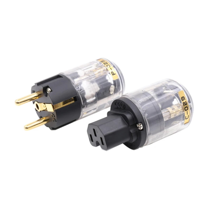

R58C P-029 /C-029 тонкой Медь Позолоченные EU версия Мощность штекер для IEC подключения