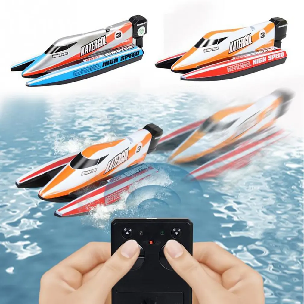 2 4 GHz RC лодка CH высокоскоростная Мини гоночная дропшиппинг перезаряжаемая мощная
