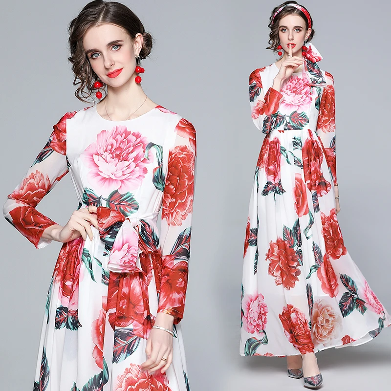 

Simgent Boho Dress Women Maxi Long Floral Print Summer Beach Dresses Woman Clothing Vestidos Damed Jurk Dropshipping SG1382