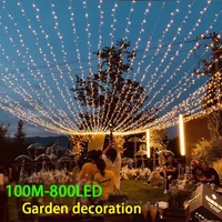 10m 100m led string garland christmas tree fairy light chain waterproof home garden wedding party outdoor holiday decoration