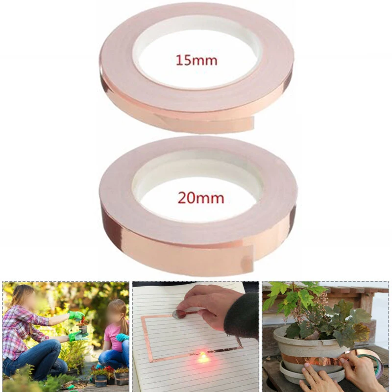 30 м клейкая проводящая медная рулонная лента Репеллент для гитарного пикапа