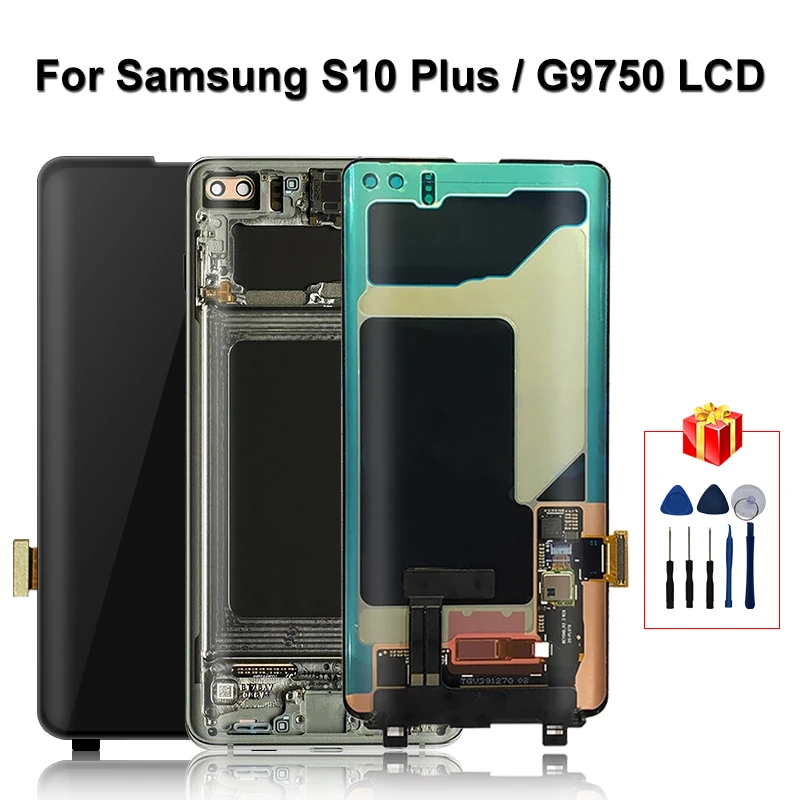 Оригинальный ЖК дисплей для Samsung Galaxy S10 Plus G9750 сенсорный экран дигитайзер