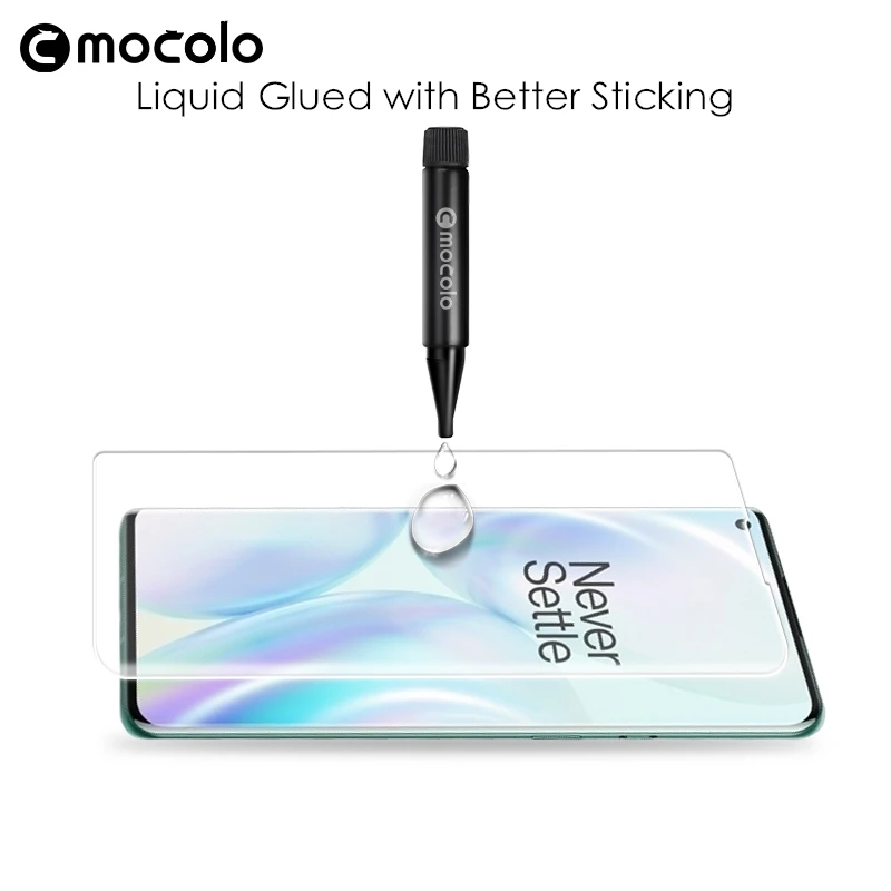 Najtaniej Dla Oneplus 8 9 10 Pro Osłona Ekranu Mocolo Pełna Ciecz Klejone Zakrzywione Szkło Hartowane UV Dla OnePlus 8 9 Pro Osłona Ekranu