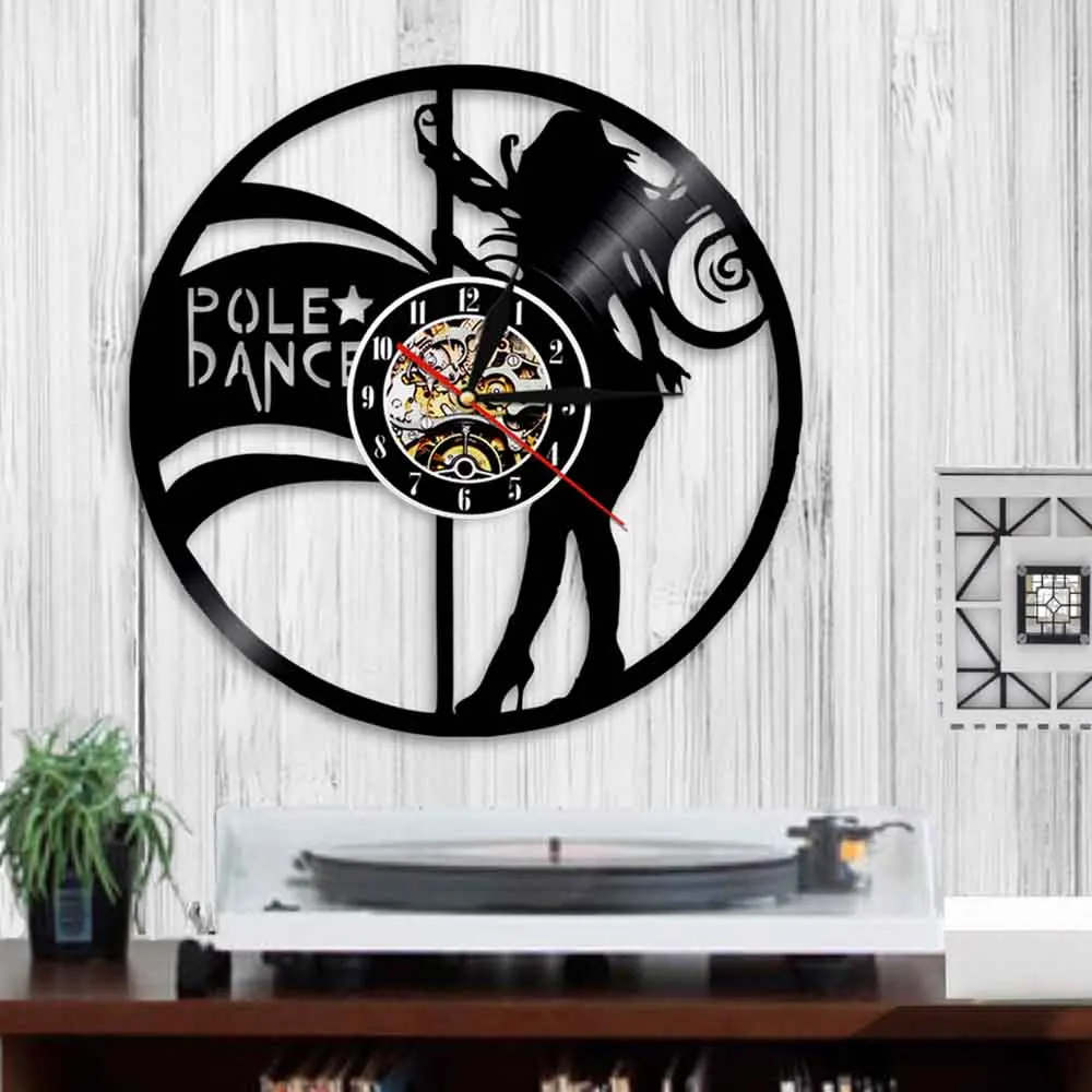 Pole Dancer Silhouette Shadow настенные часы винтажные виниловые для записи сексуальные