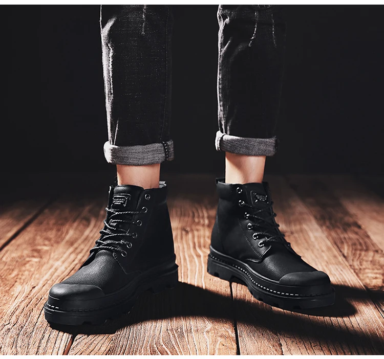 Bota Masculina Rushed Bont botas hombre Heren Laarzen Winter Warme зимние сапоги Mannen Werken Schoenen Schoeisel Mode резиновые