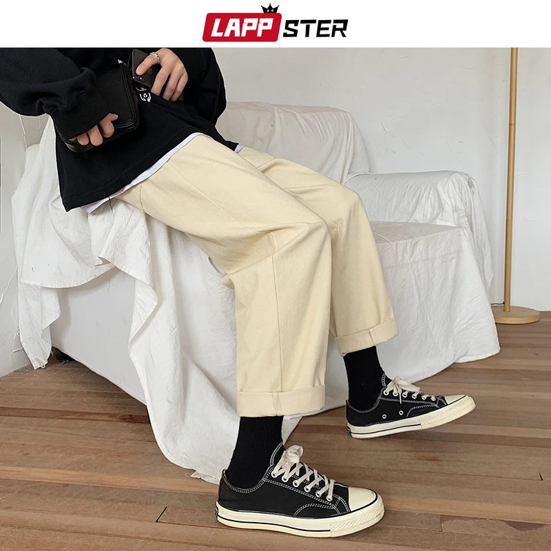 LAPPSTER Мужские Streetwear бегуны Брюки 2019 Mens Hip Hop Black Тренировочные штаны мужчины