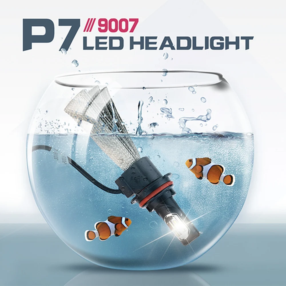 Ароуз 2 шт. P7 9007 H3 H4 H7 H11 Автомобильный светодиодный фары кос излучающих 60 Вт 12000LM CSP