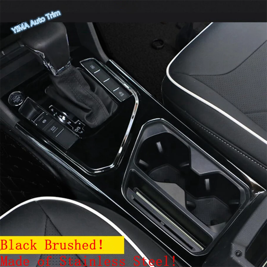 Lapetus Auto Styling Stalls Gear Shift Box Panel Cover Trim For Volkswagen VW Tiguan 2016 2017 2018 2019 2020 Stainless Steel | Автомобили