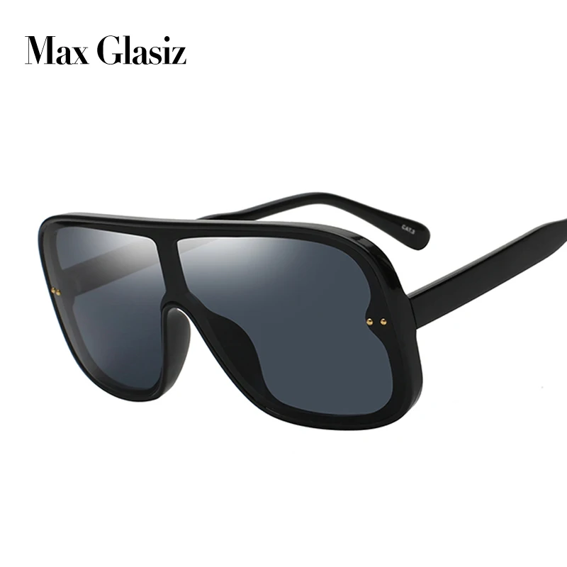Max Glasiz новинка плоская подошва большие солнцезащитные очки для мужчин унисекс