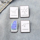 Биохимическая структура эмалевые булавки на заказ молекулярная формула брошь знания лацкан значок Сумка Ювелирные изделия подарок для детей друзей