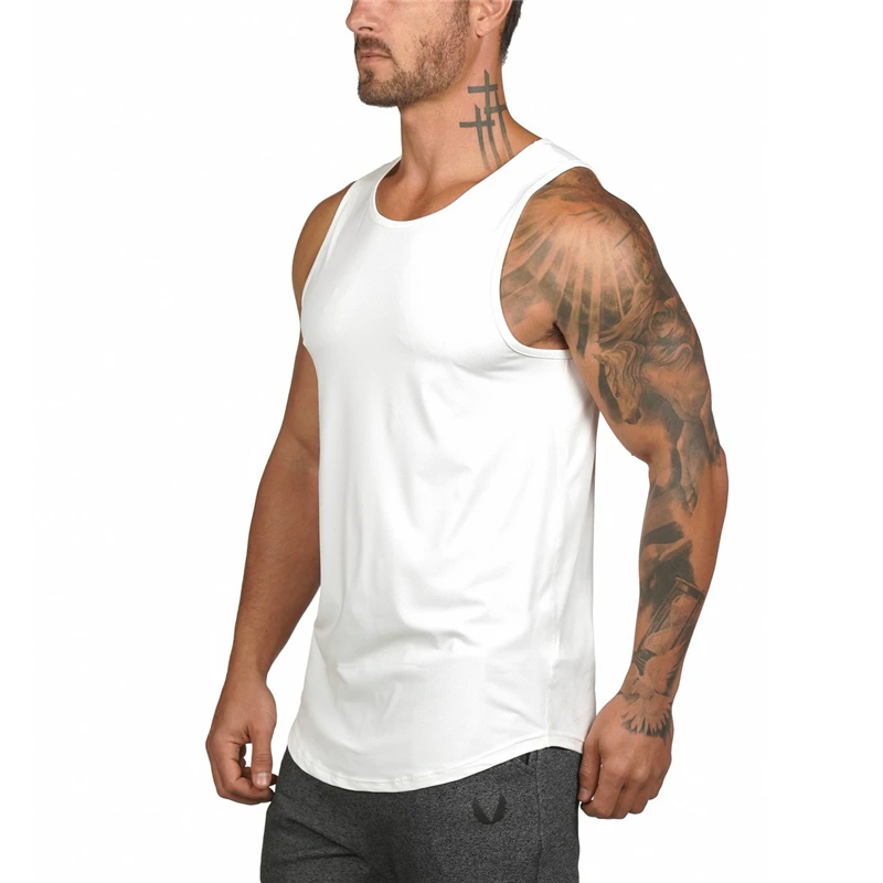 Майка мужская сетчатая быстросохнущая брендовая тенниска для тренировок и